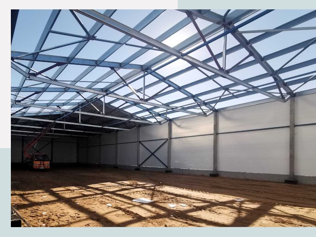 Строительство сенохранилищ в Урае