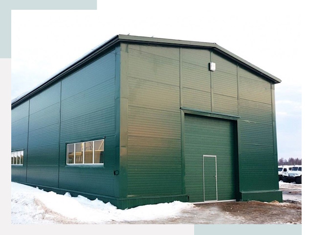 Двускатные ангары в Урае