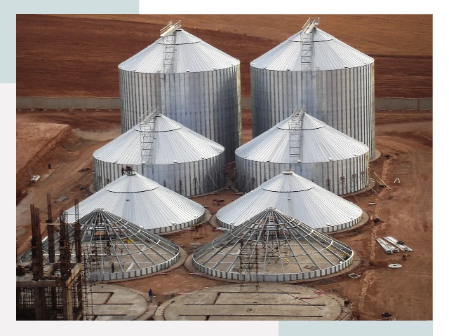 Строительство зерновых силосов в Урае