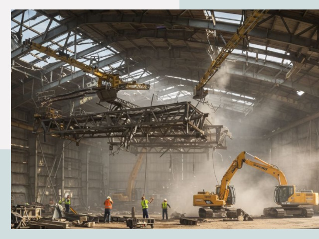 Демонтаж ангаров в Урае от 625 руб. за м²